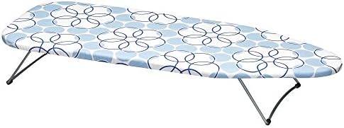 Small Tabletop Ironing Board with Folding Legs, Magic Rings Cover and…
