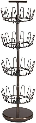 Metal Four-Tier Adjustable Revolving Shoe Rack