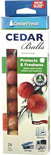 24-Piece Fresh Cedar Balls in Solid Eastern Red Cedar, Natural Fresh …