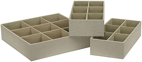 3‑Piece Drawer Organizer Starter Set in Customizable Inserts of Large…