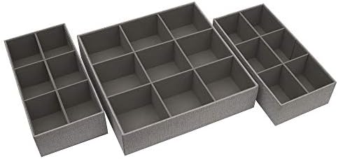 3‑Piece Drawer Organizer Starter Set in Customizable Inserts of Large…