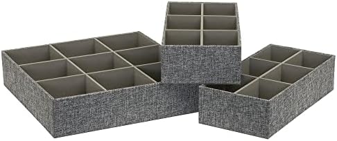 3 Piece Drawer Organizers Starter Set, Customizable Inserts, Large Tr…