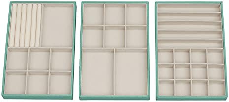 3-Tier Jewelry Tray, Sturdy Chipboard With Polyester Linen Wrap, Poly…