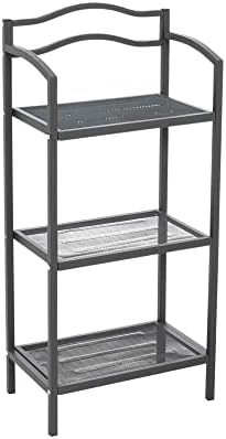 3-Tier Metal Bathroom Storage Shelf, Grey