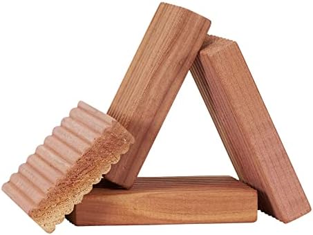 4-Piece Cedar Fresh Cedar Blocks, Milled Sides for Potency
