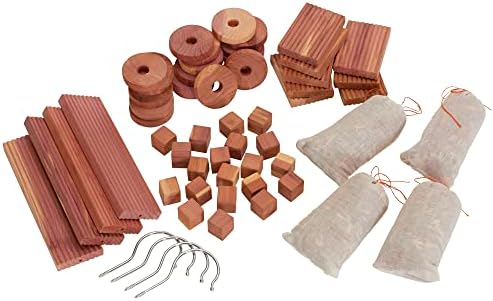 Piece Cedar Closet Variety Pack, 4 Hang-Ups, 20 Rings, 20 Cubes, 8 Bl…