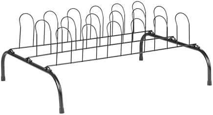 9-Pair Metal Wire Shoe Rack, Black