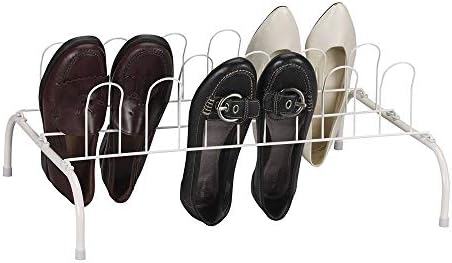 9-Pair Wire Shoe Rack, White