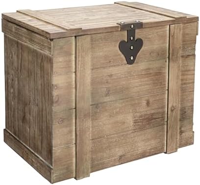 Antiqued Decorative Trunk, Large, Chinese Fir Panel and MDF, Smooth B…
