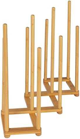 Bamboo 5 Pair Accordian Boot Rack, Natural