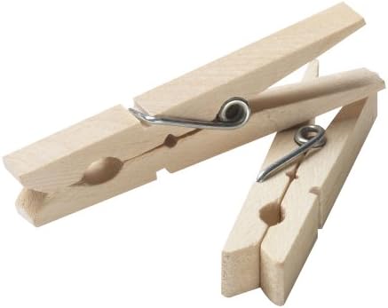 Birchwood & Steel Artisan Clothespins, Set of 50