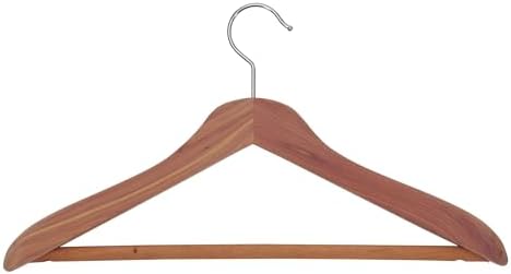 CedarFresh Deluxe Cedar Coat Hanger with Fixed Bar, Red,natural