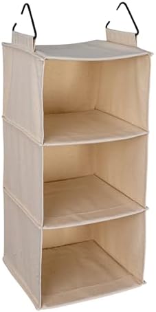 Cedarline 3-Shelf Hanging Closet Organizer, Heavy-Duty Cotton Canvas,…
