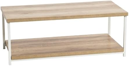 Coastal Oak & Iron Scandi Coffee Table