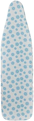 Deluxe Ironing Board Replacement Pad and Cover, Blue Floral Pattern