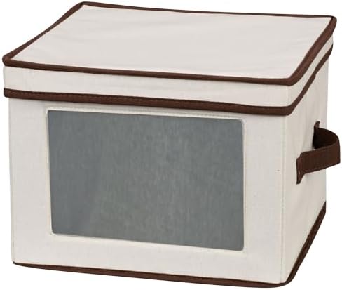 Dinner Plate Storage Box, Strong Frame and Handles, Windowed Panel, F…