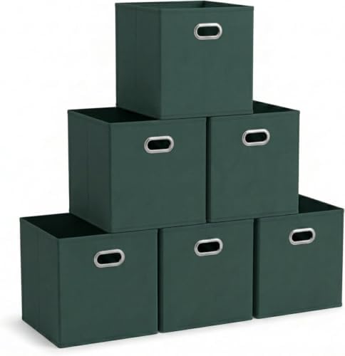 Foldable Fabric Storage Cubes 36-Pack, 11x11x11 Stackable Non-Woven B…