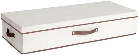 Gift Wrap Organizer with Lid, Natural and Brown