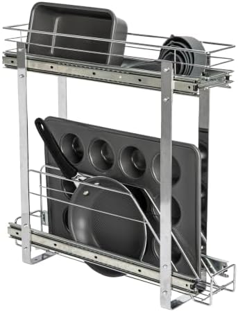 Glidez Multipurpose Chrome-Plated Steel Pull-Out/Slide-Out Storage Or…