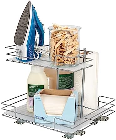 Glidez Steel Pull-Out/Slide-Out Storage Organizer with Plastic Liners…