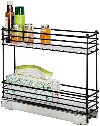 Glidez Under Cabinet 2‑Tier Pull‑Out Storage Organizer with Removable…
