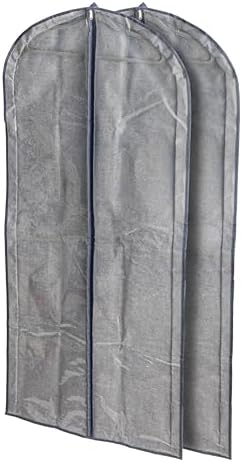 Hanging Zippered Garment Storage Bag with Clear Vision Front, Set of …