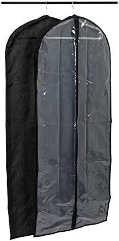 Hanging Zippered Garment Storage Bag with Clear Vision Front, Set of …