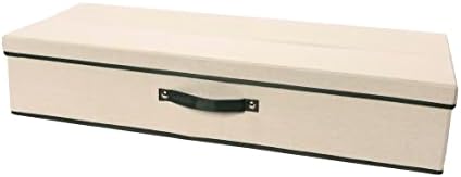 Holiday Gift Wrap Organizer with Lid, Natural and Green