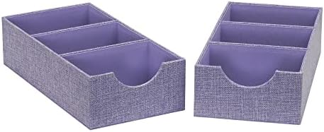 Iris-Colored Cardboard Trays with PP Accents, Set of 2