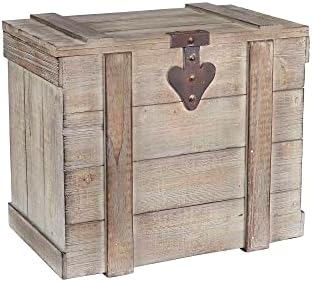 Medium Antiqued Decorative Trunk, Gray Finish