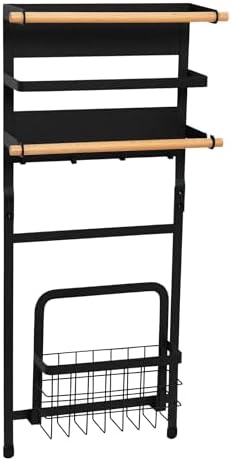 Metal Magnetic Organizer Rack, Black