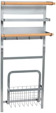 Metal Magnetic Organizer Rack, Grey