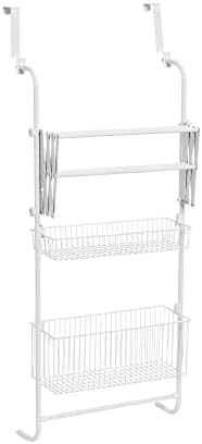 Metal Over the Door Drying Storage Rack, White