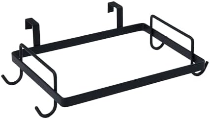 Metal Over the Door Trash Bag Holder, Black