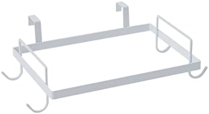 Metal Over the Door Trash Bag Holder, White
