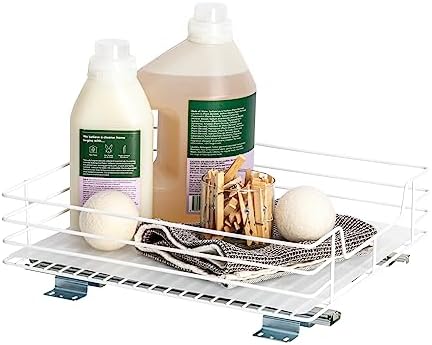 Powder-Coated Steel Pantry Pull-Out Organizer, White