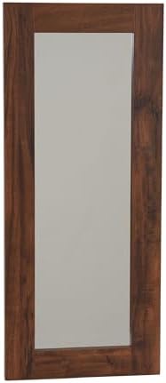 Rectangle Wall Mirror Décor, Hickory Finish