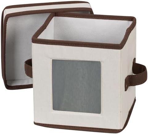 Saucer Storage Box, Holds 12 Saucers with Felt Protectors, Windowed P…