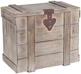 Small Antiqued Decorative Trunk, Gray Finish