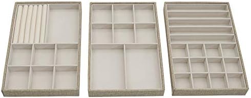 Stackable Jewelry Trays, 3 Varieties, Space for Necklaces, Rings and …