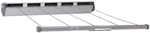 Steel and Aluminum 5‑Line Retractable Wall‑Mounted Dryer Slim Space‑S…