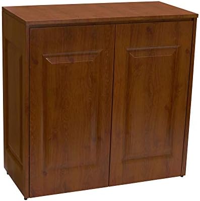Steel Frame Tilt-Out Hamper Cabinet with Faux Wood Accents