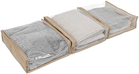 Under Bed Zippered Sweater Storage Bags with Clear Vision Panel, Set …