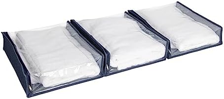 Under Bed Zippered Sweater Storage Bags with Clear Vision Panel, Set …