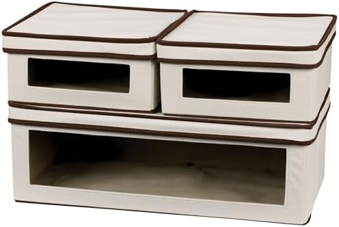 Vision Storage Box 3 Piece Set, Storage Box with Window, 2 Small and …