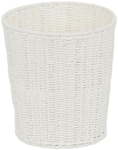 White Paper Rope Waste Basket Trash Bin for Bathroom, Bedroom, Office…