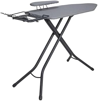 Wide Mega Ironing Board 4-Leg, Steel Top Pressing Station, Matte Blac…